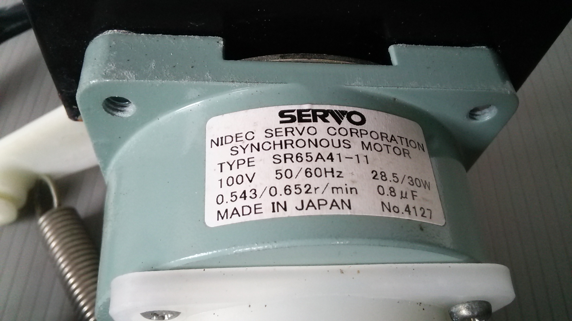日本電産 Nidec SERVO synchornous motor sr65a41-11シンクロ